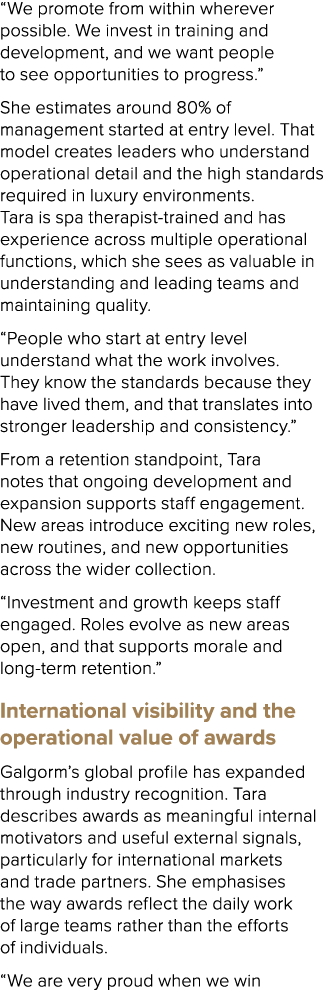 “We promote from within wherever possible. We invest in training and development, and we want people to see opportuni...