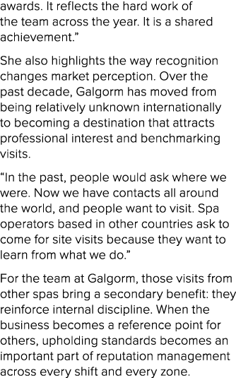 awards. It reflects the hard work of the team across the year. It is a shared achievement.” She also highlights the w...