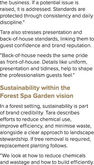 the business. If a potential issue is raised, it is addressed. Standards are protected through consistency and daily ...