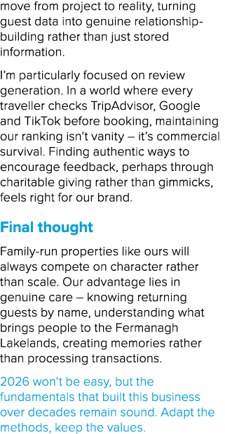 move from project to reality, turning guest data into genuine relationship building rather than just stored informati...