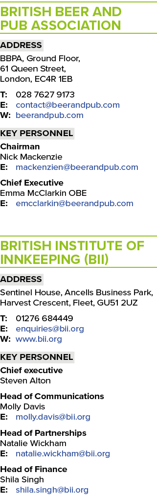 British Beer and Pub Association Address BBPA, Ground Floor, 61 Queen Street, London, EC4R 1EB T: 028 7627 9173 E: co...
