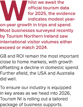 Whilst we await the official tourism data for 2025, the evidence indicates modest year on year growth in trips and sp...