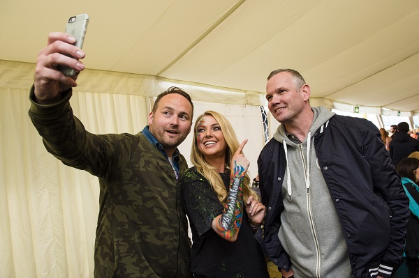 Jeff Meredith and friends at the Absolut VIP tent at Belsonic.