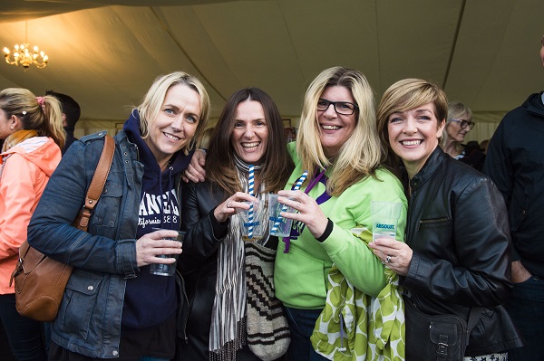 Steph Nash, Rachel Gibbs, Martha Campbell and Michelle Cross at the Belsonic Belfast, Absolut VIP tent. Picture: Elaine Hill