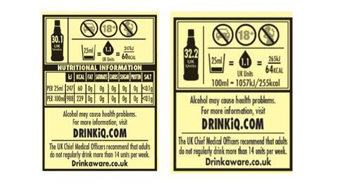 Diageo brands Smirnoff, Gordon’s Gin, Baileys and Captain Morgan first to provide a voluntary health warning on pack