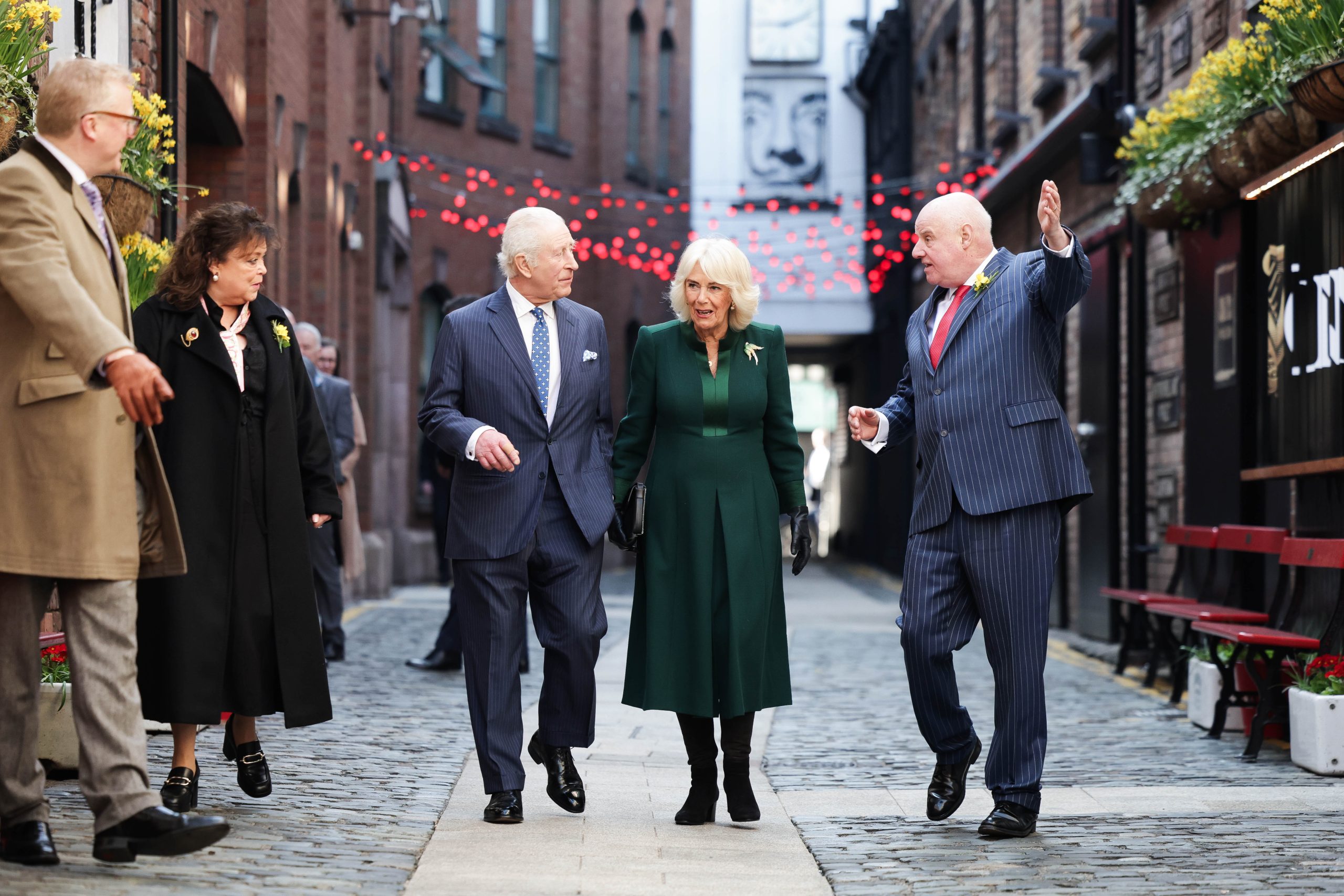 King Charles and Queen Camilla meet Half Bap workers
