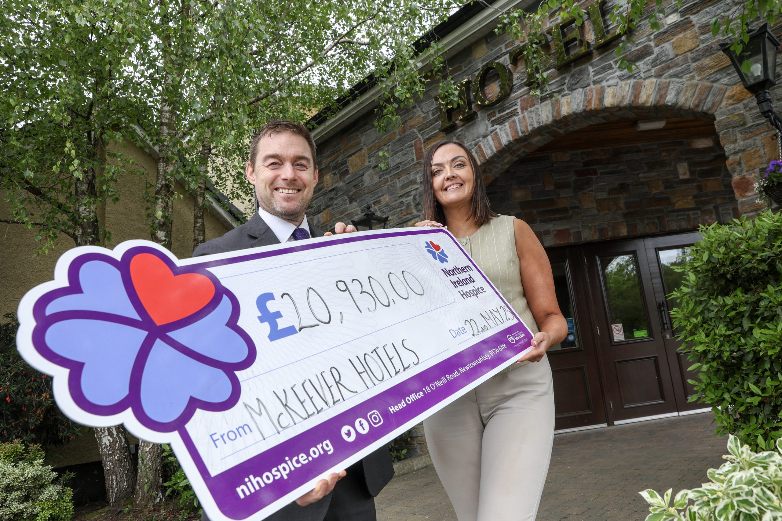 McKeever Hotels raise nearly £21,000 for NI Children’s Hospice