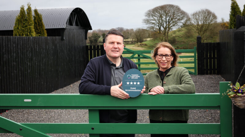 ‘Magical’ lodges overlooking Fairy Hill awarded four stars by Tourism NI